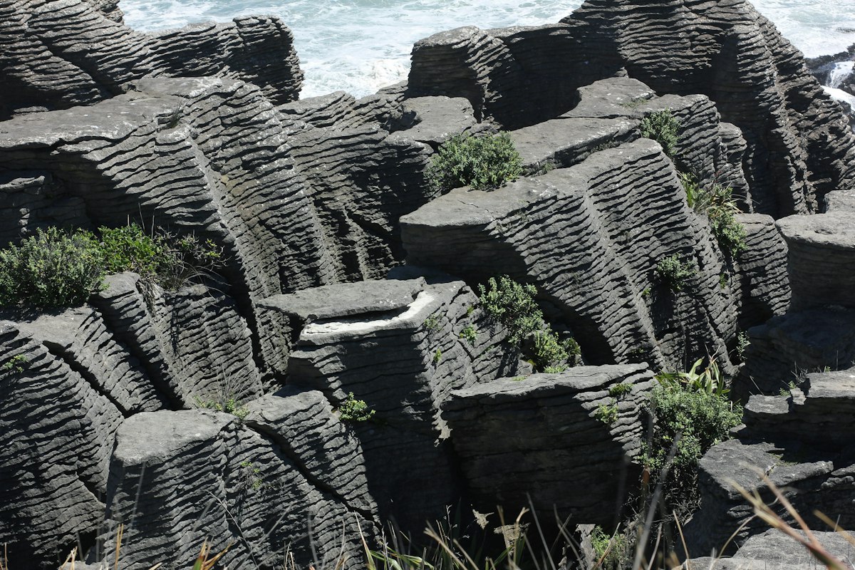 Layered Pancake Rocks at Punakaiki on the West Coast