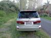 Back of the silver Toyota Estima campervan with registration GRH325