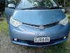 Front of the blue 2006 Toyota Estima campervan with registration DJR846