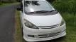Front three-quarter view of the FJD528 Toyota Estima campervan from the driver's side
